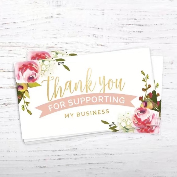 50 Cards Thank You For Supporting My Small Business Cards - Picture 3 of 8